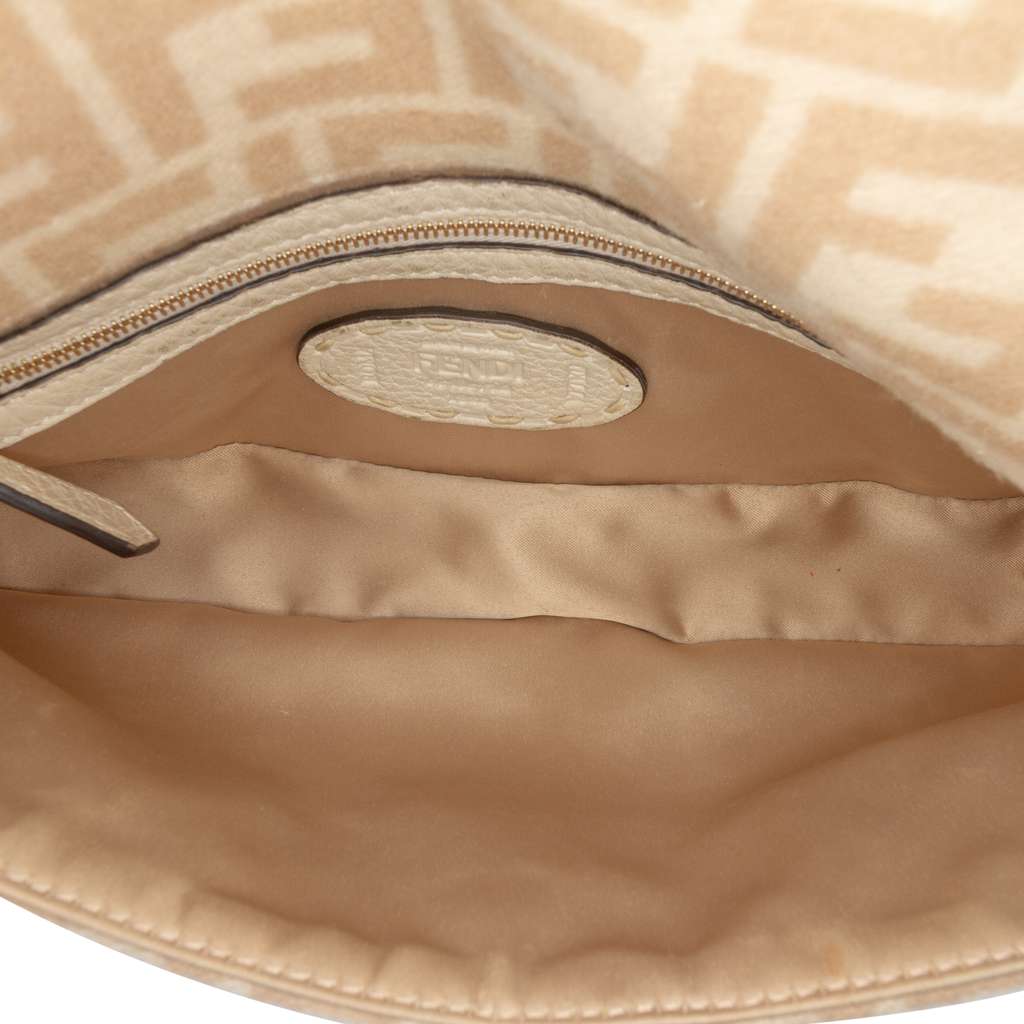 Fendi Zucca Wool Selleria Baguette - 4
