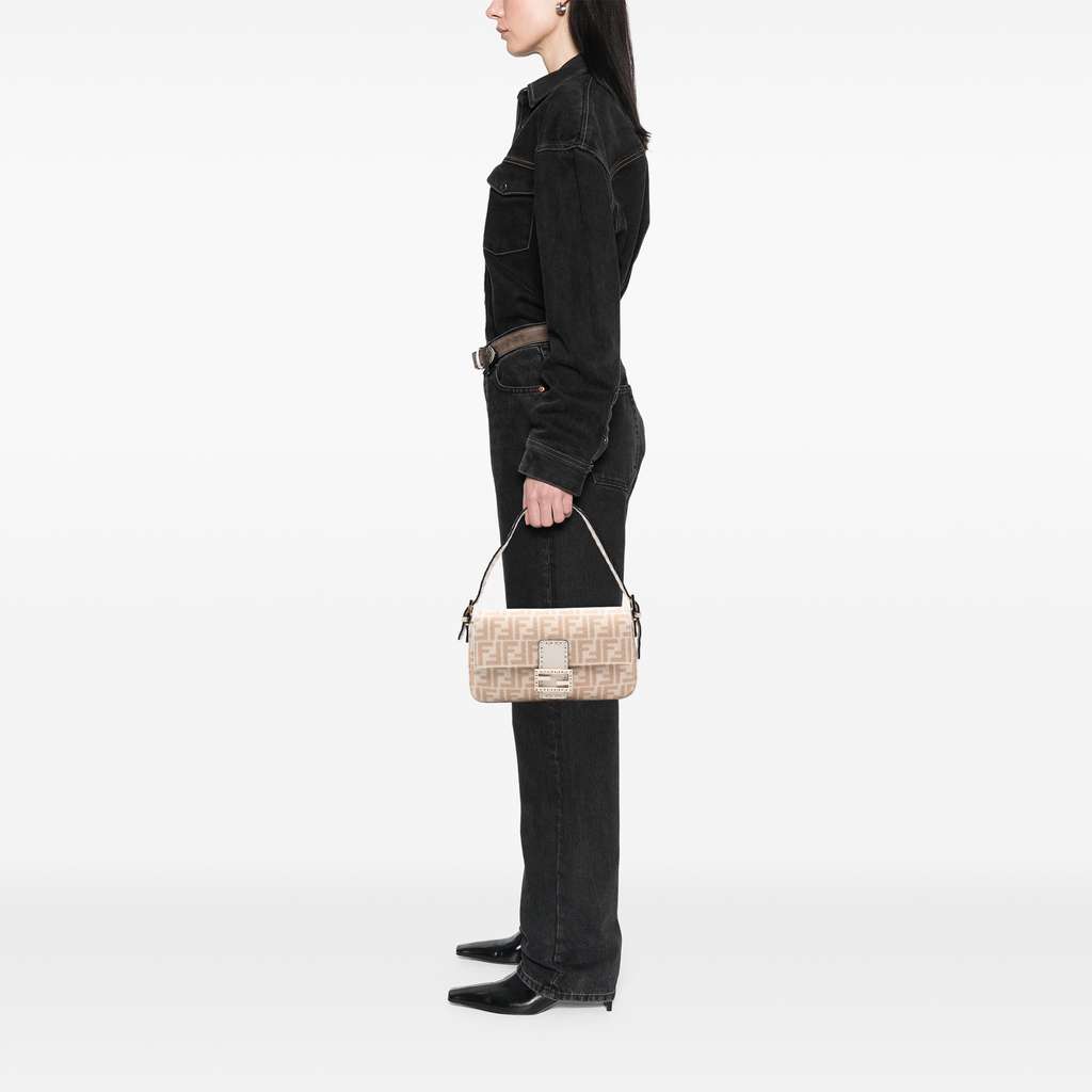 Fendi Zucca Wool Selleria Baguette - Image 10