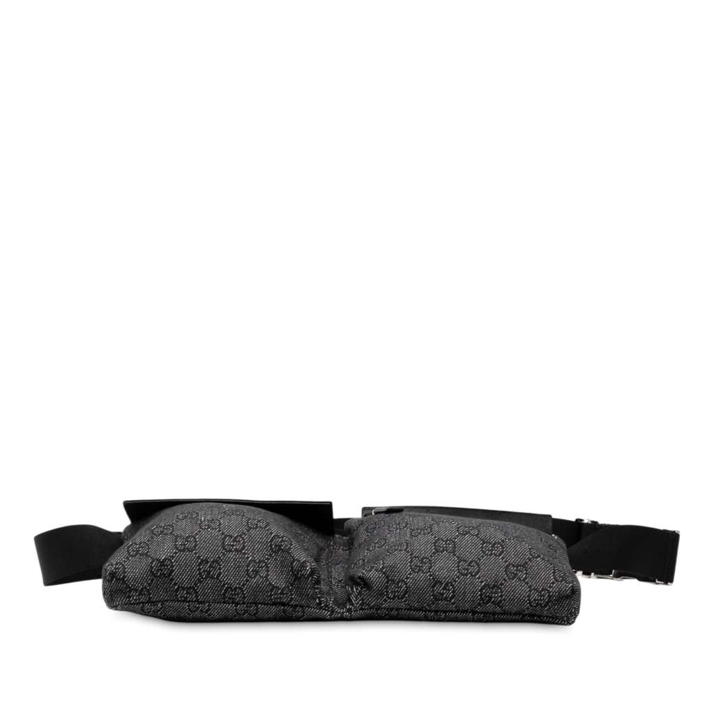 Gucci GG Denim Double Pocket Belt Bag - Image 6