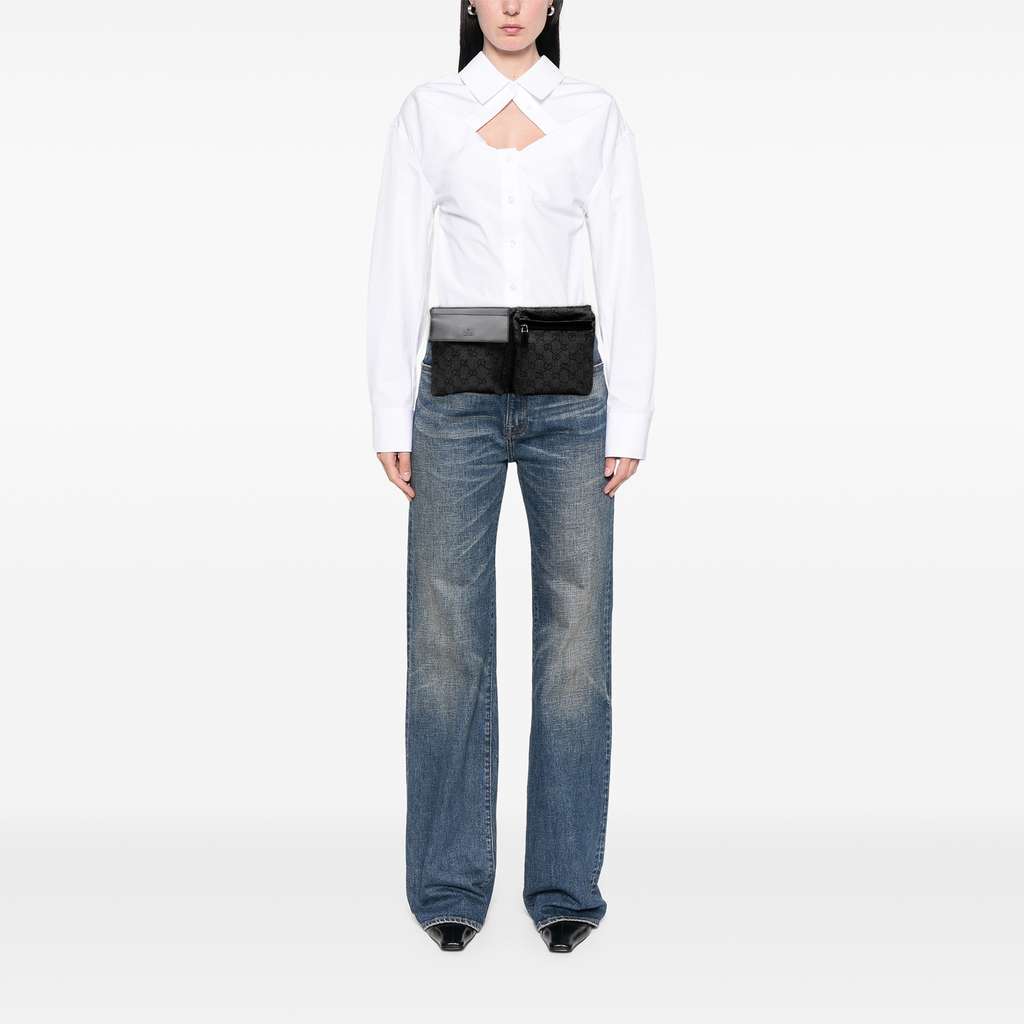 Gucci GG Denim Double Pocket Belt Bag - Detail 2