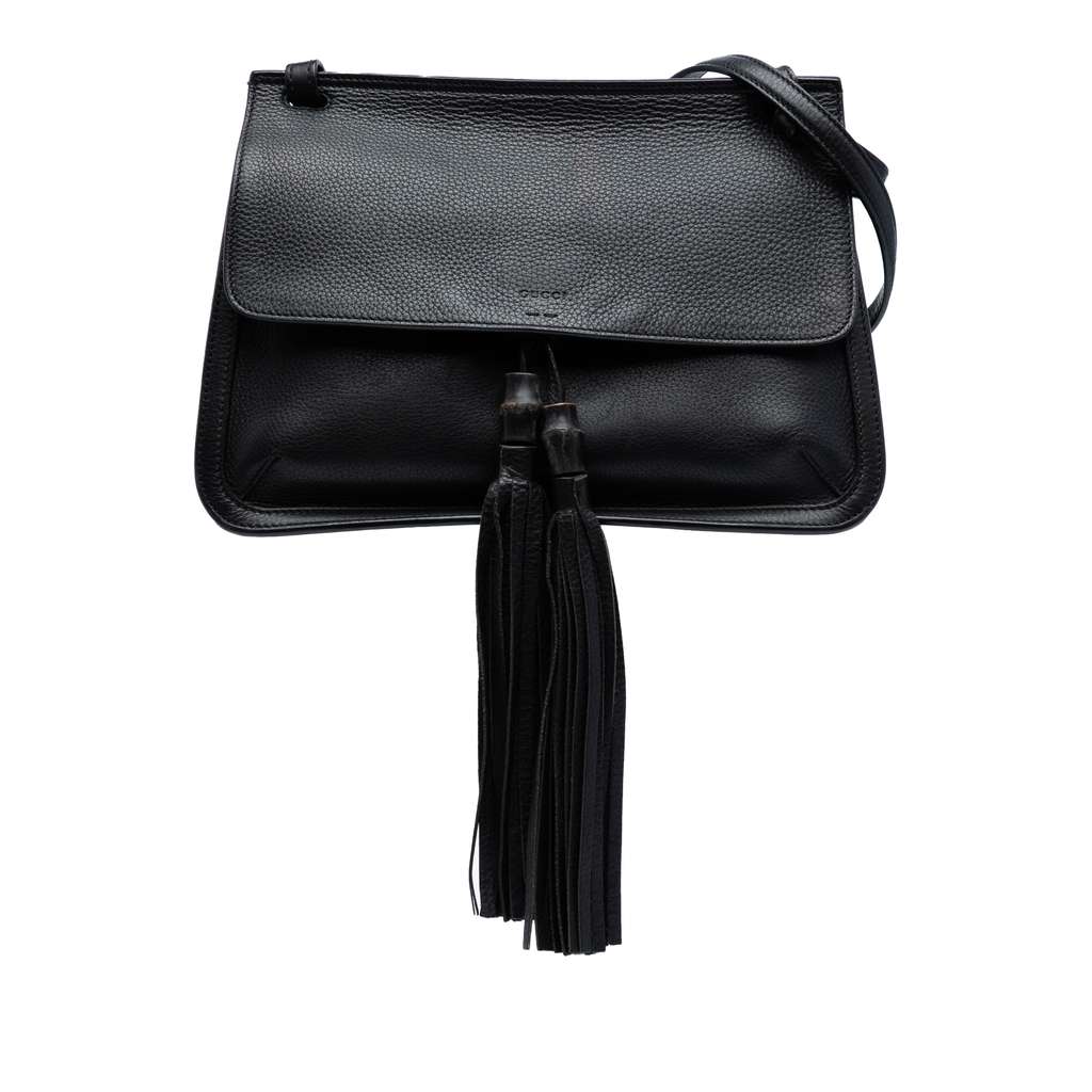 Gucci Medium Leather Bamboo Daily Crossbody