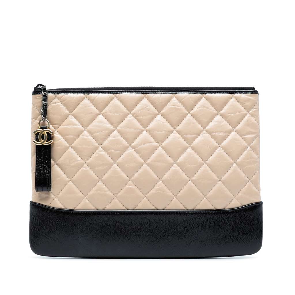 Chanel Medium Aged Calfskin Gabrielle O Case Clutch