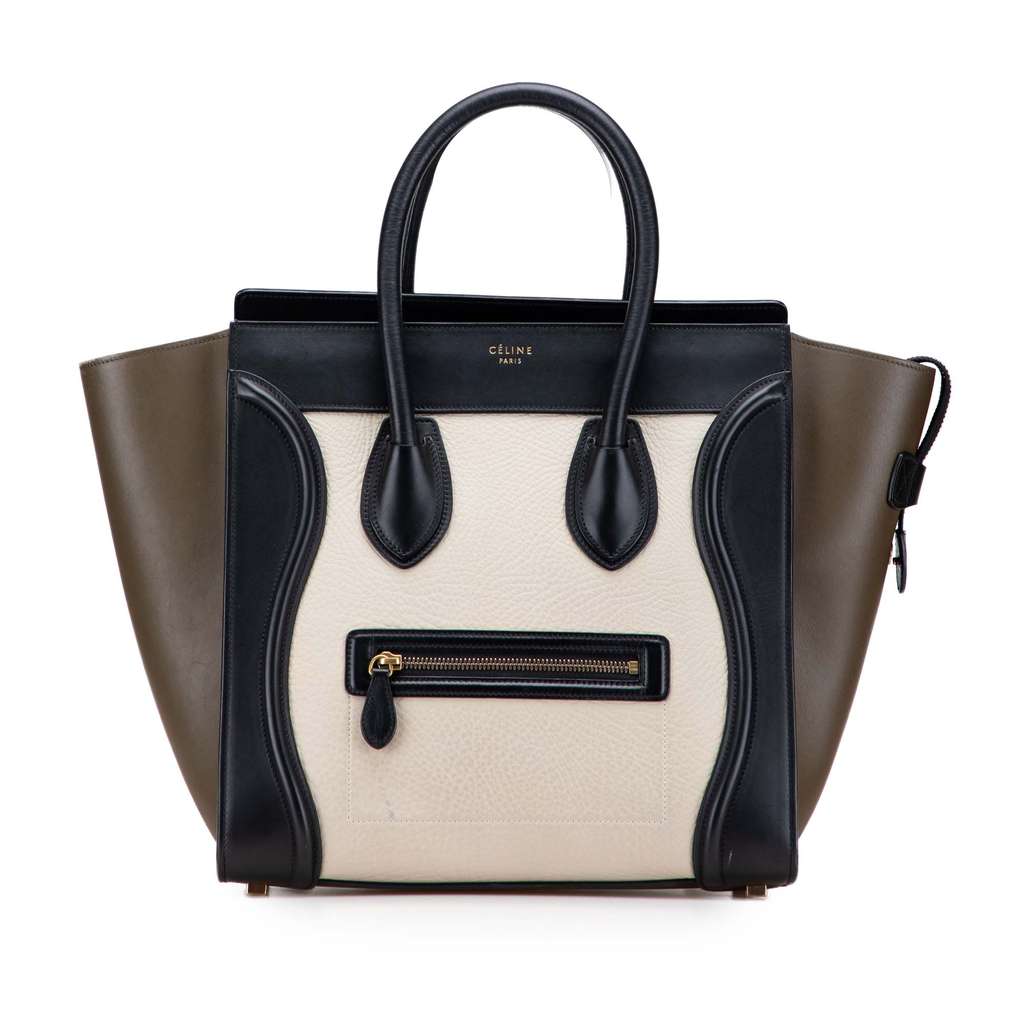 Celine Mini Tricolor Calfskin Luggage Tote