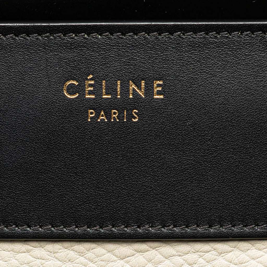 Celine Mini Tricolor Calfskin Luggage Tote - Side view