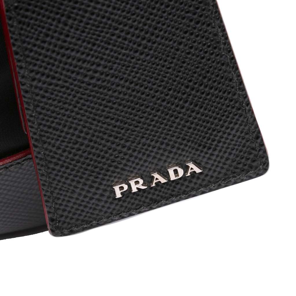 Prada Saffiano Trimmed Tessuto Bucket Bag - Detail 2