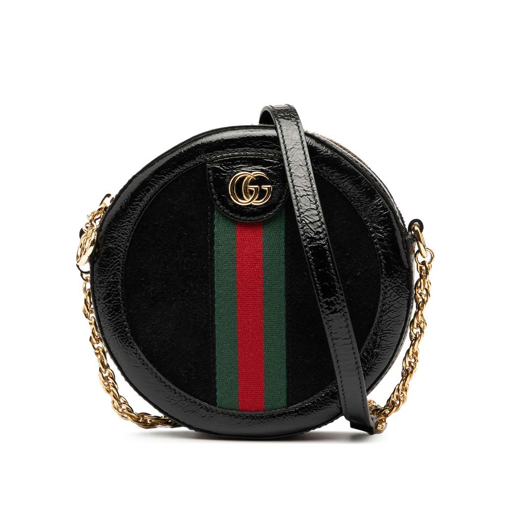 Gucci Mini Suede Ophidia Round Crossbody