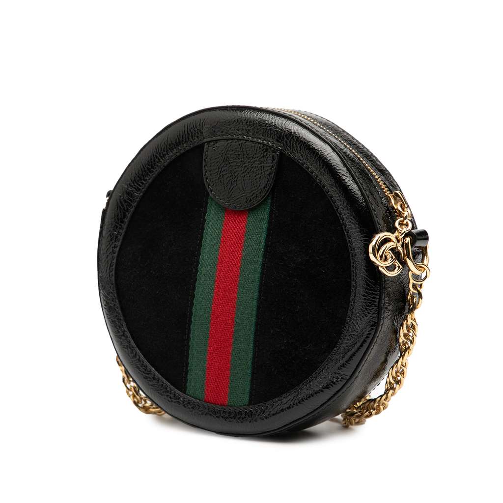 Gucci Mini Suede Ophidia Round Crossbody - Back view