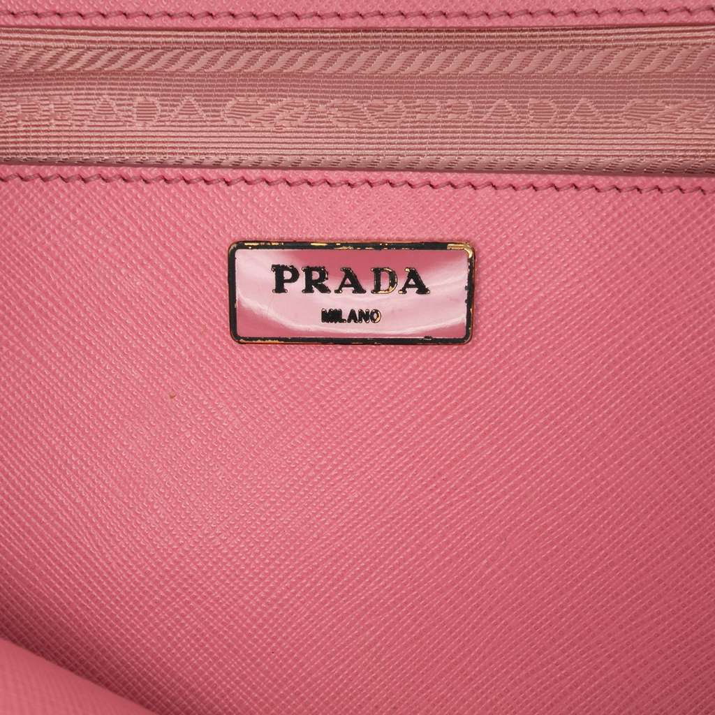 Prada Medium Saffiano Lux Galleria Double Zip Satchel - Side view