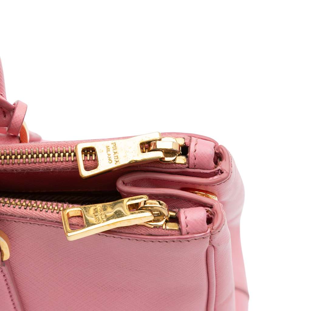 Prada Medium Saffiano Lux Galleria Double Zip Satchel - Detail 2
