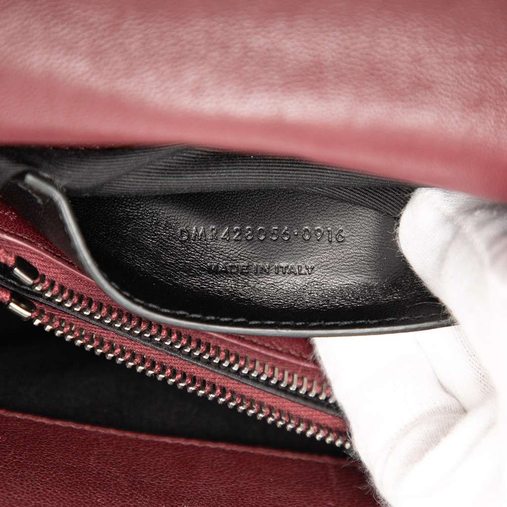 Saint Laurent Medium Chevron Sheepskin Monogram College Satchel - Detail 1