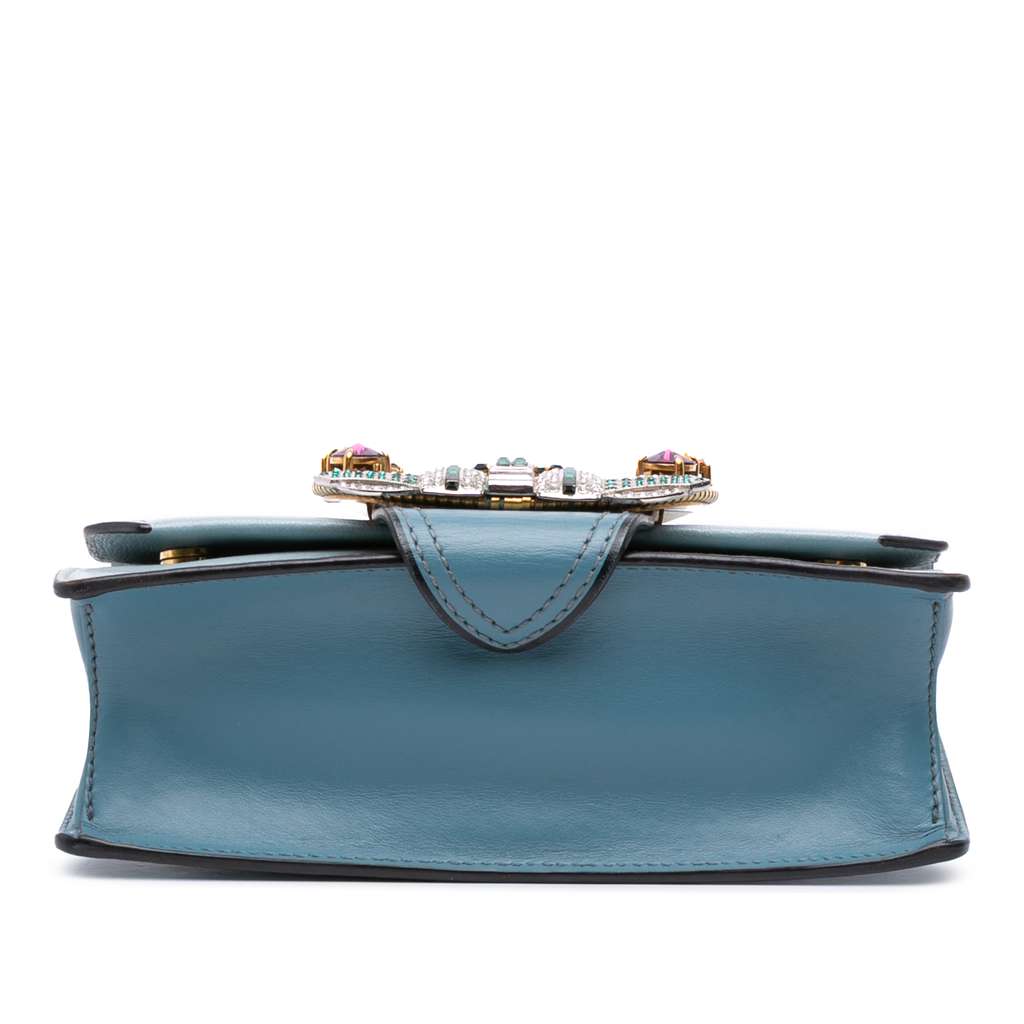 Miu Miu Goatskin Madras Soft Calf Crystal Embellished Crossbody - Image 6