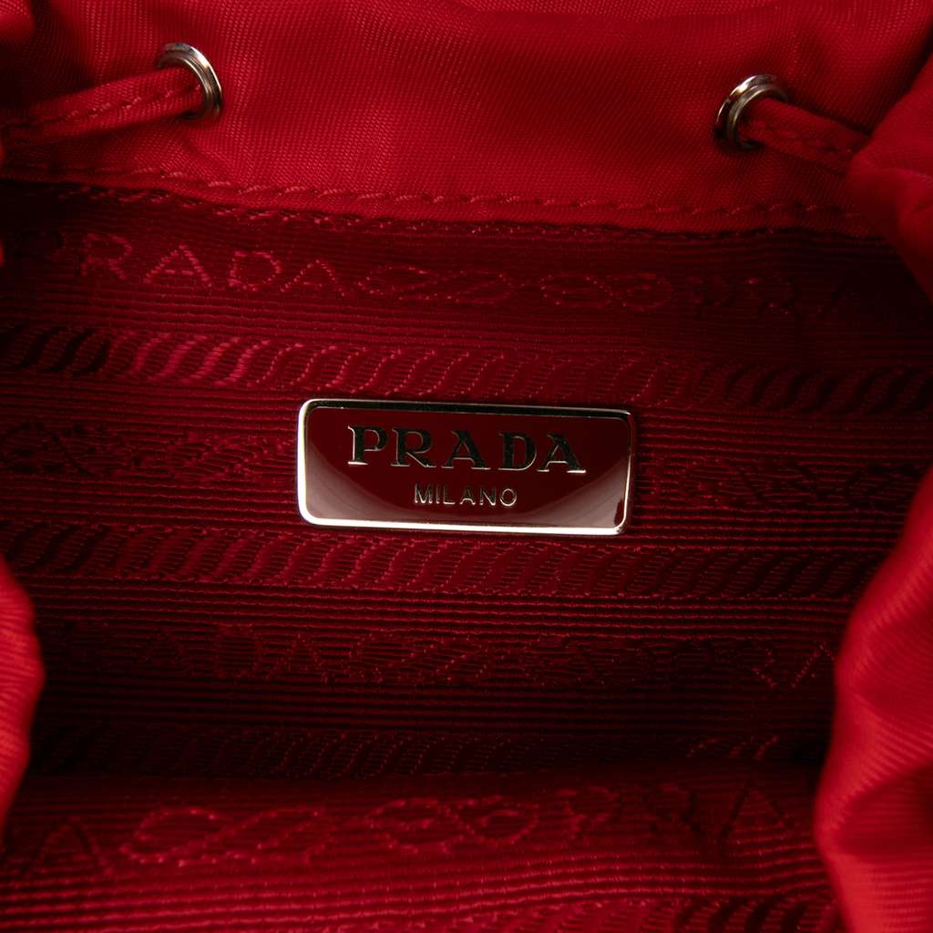 Prada Mini Tessuto Chain Backpack - Side view