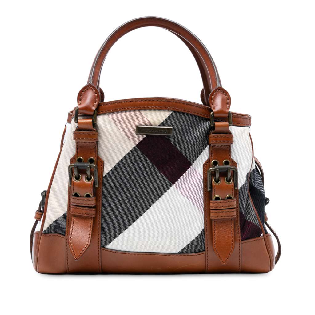Burberry Mega Check Canvas Marston Tote