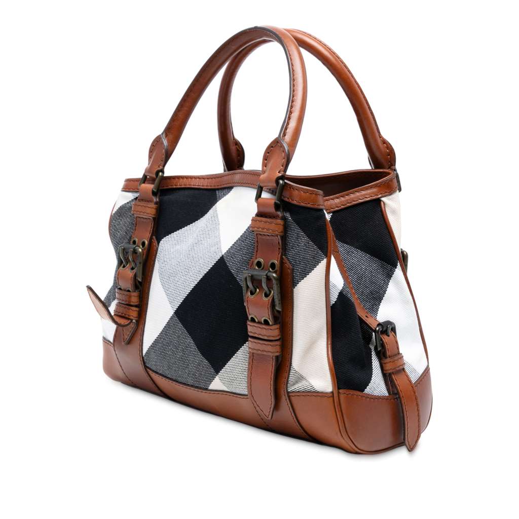 Burberry Mega Check Canvas Marston Tote - Back view