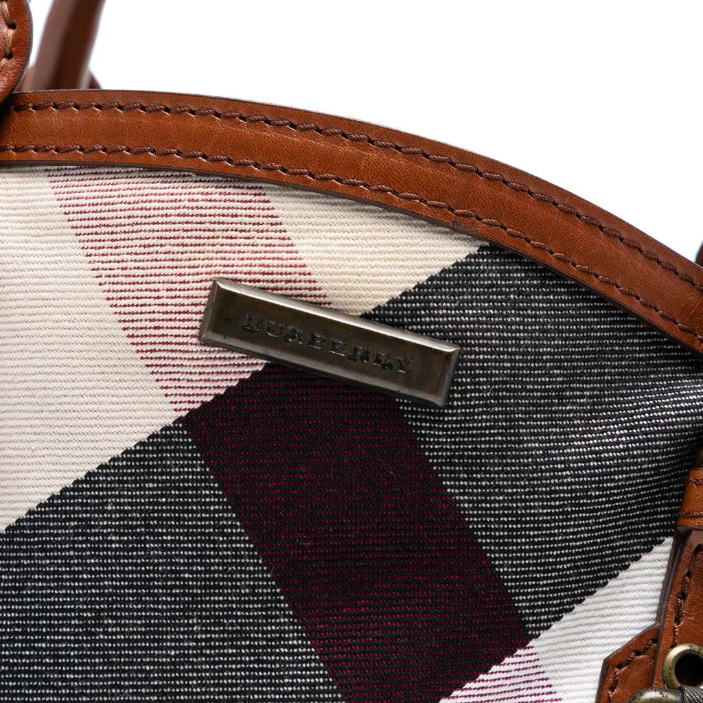 Burberry Mega Check Canvas Marston Tote - Detail 2