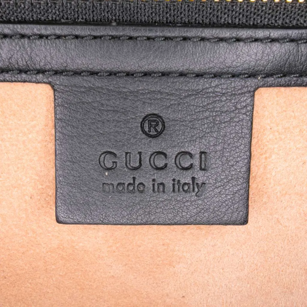 Gucci Small Canvas Brocade Sylvie Satchel Gold Canvas Good - Box View