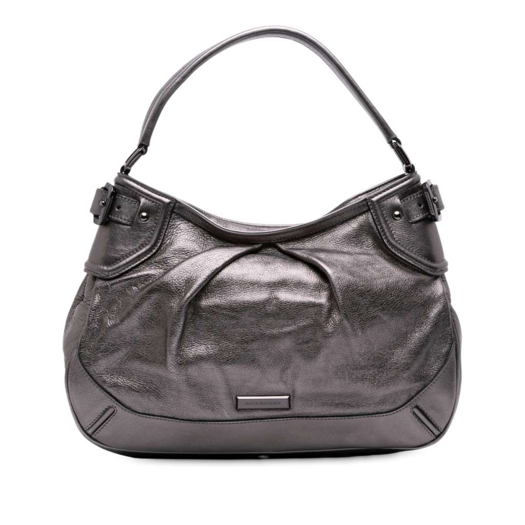 Burberry Metallic Leather Fairby Hobo