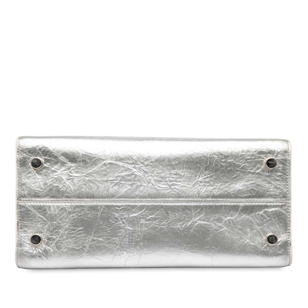 Dior Medium Metallic Crinkled Calfskin Diorever Satchel - Image 6