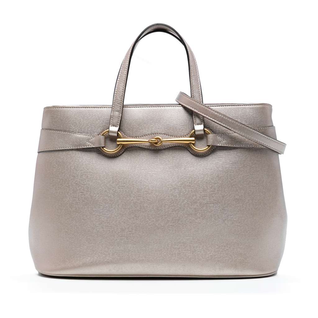 Gucci Leather Bright Bit Satchel