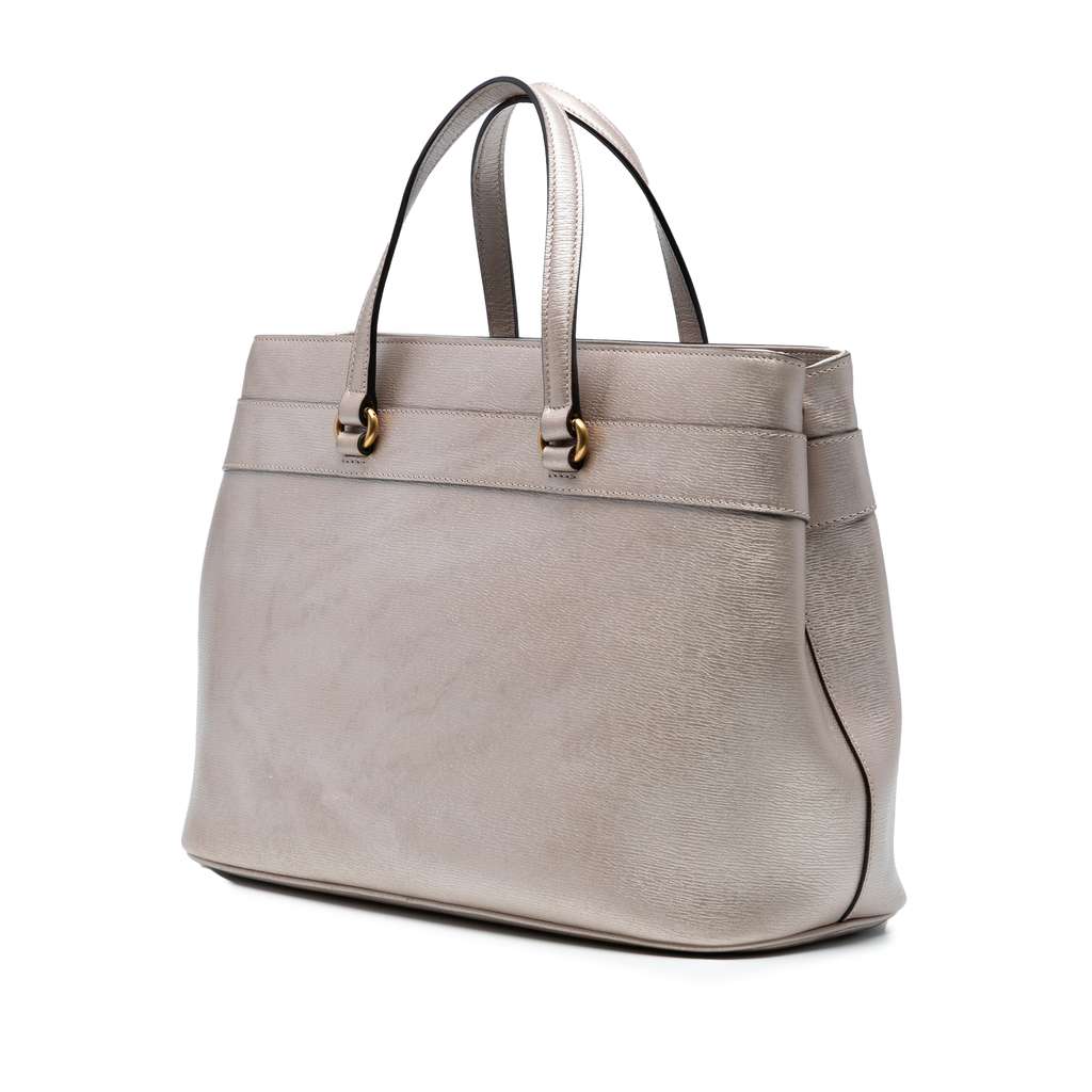 Gucci Leather Bright Bit Satchel - Back view