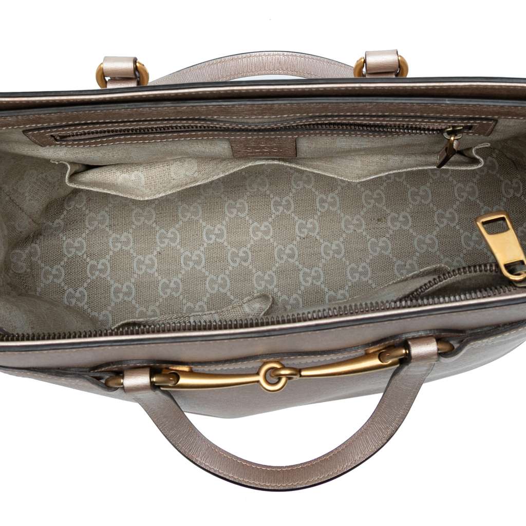 Gucci Leather Bright Bit Satchel - 4