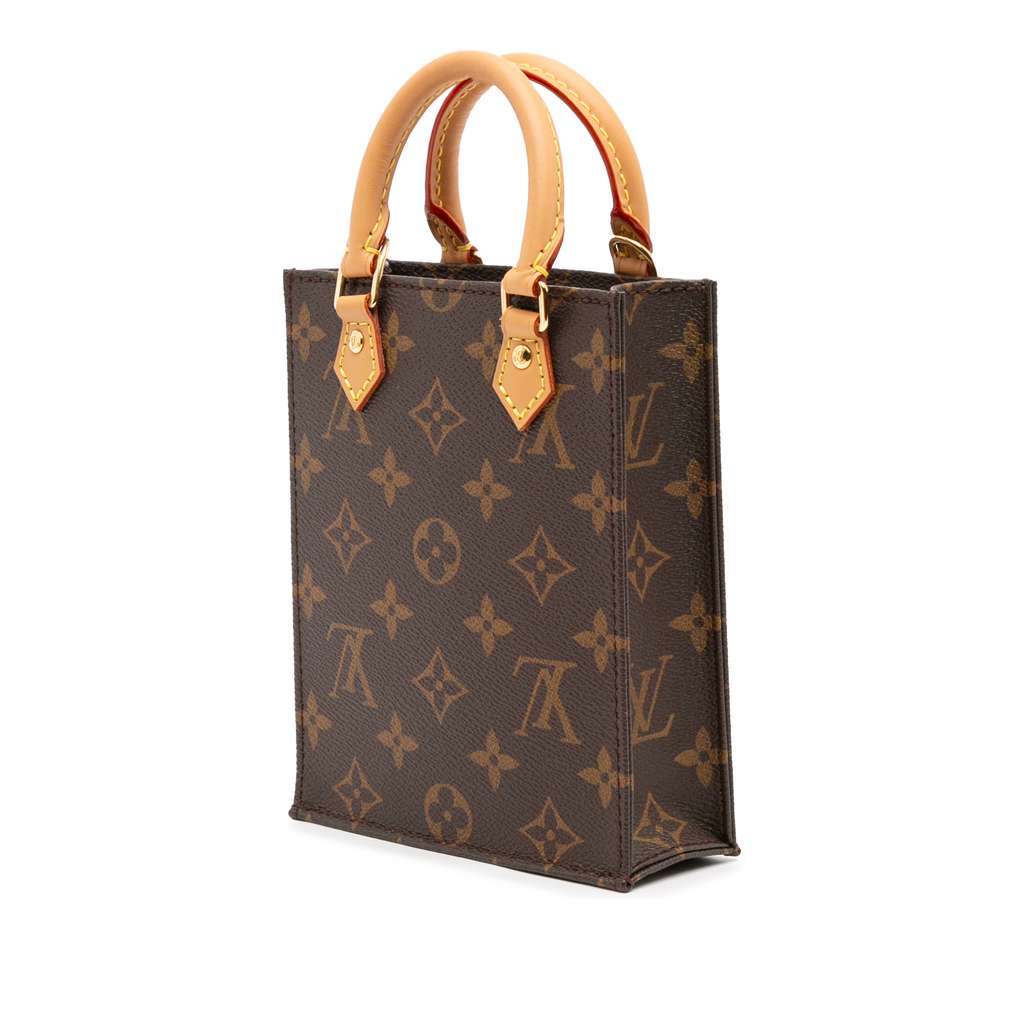 Louis Vuitton Monogram Petit Sac Plat - Back view