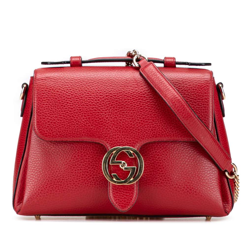 Gucci Small Dollar Calf Interlocking G Satchel