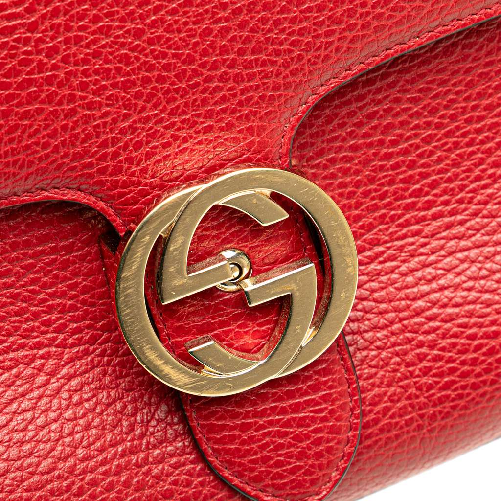 Gucci Small Dollar Calf Interlocking G Satchel - Image 11