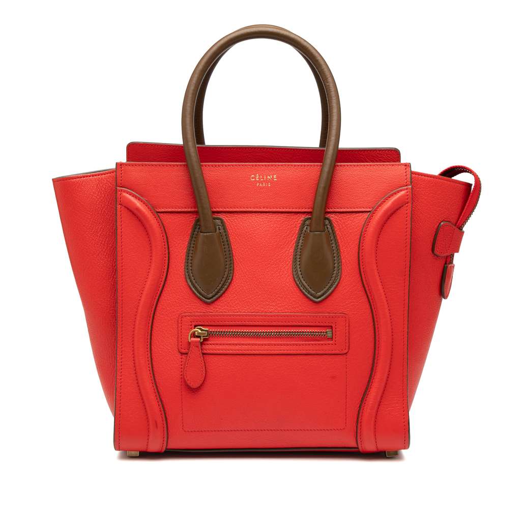 Celine Micro Bicolor Calfskin Luggage Tote