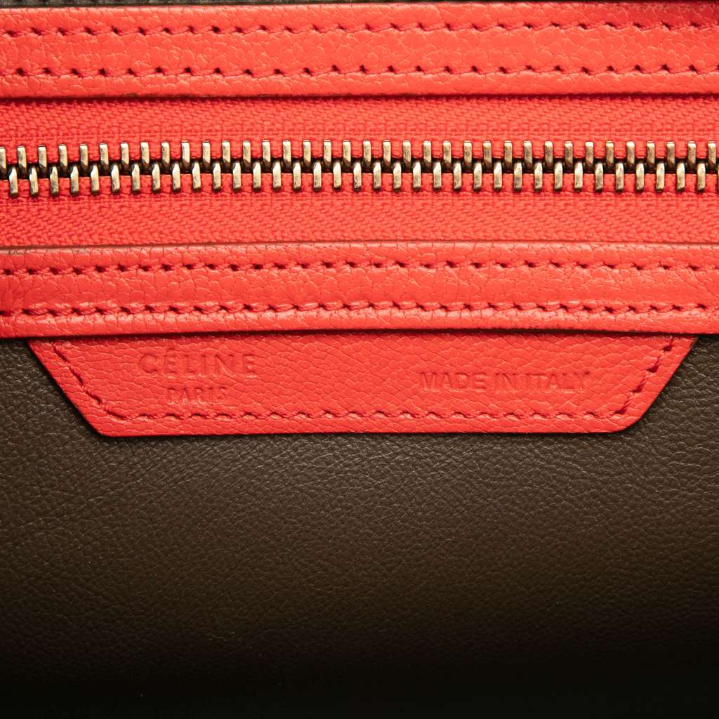 Celine Micro Bicolor Calfskin Luggage Tote - Side view