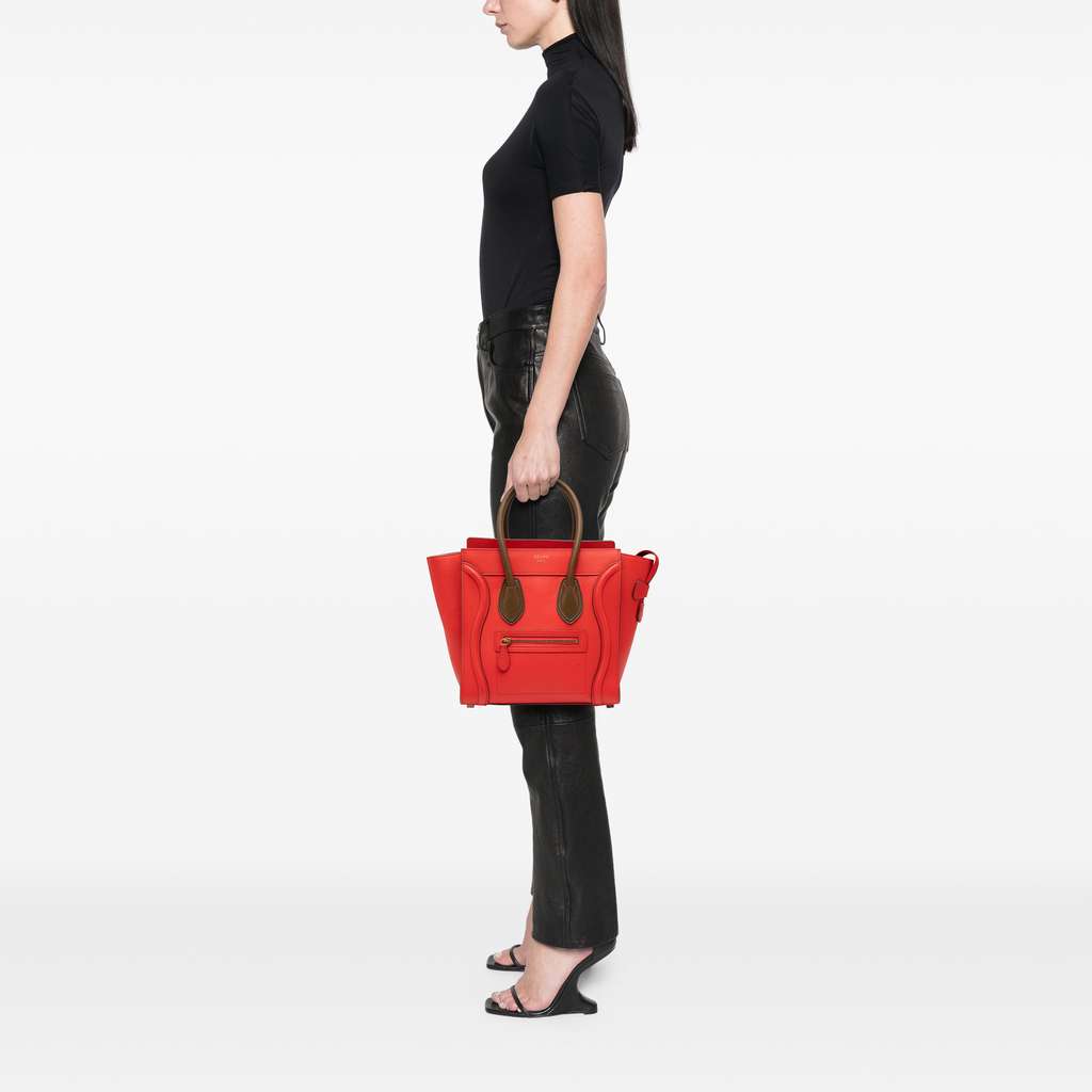 Celine Micro Bicolor Calfskin Luggage Tote - Detail 2