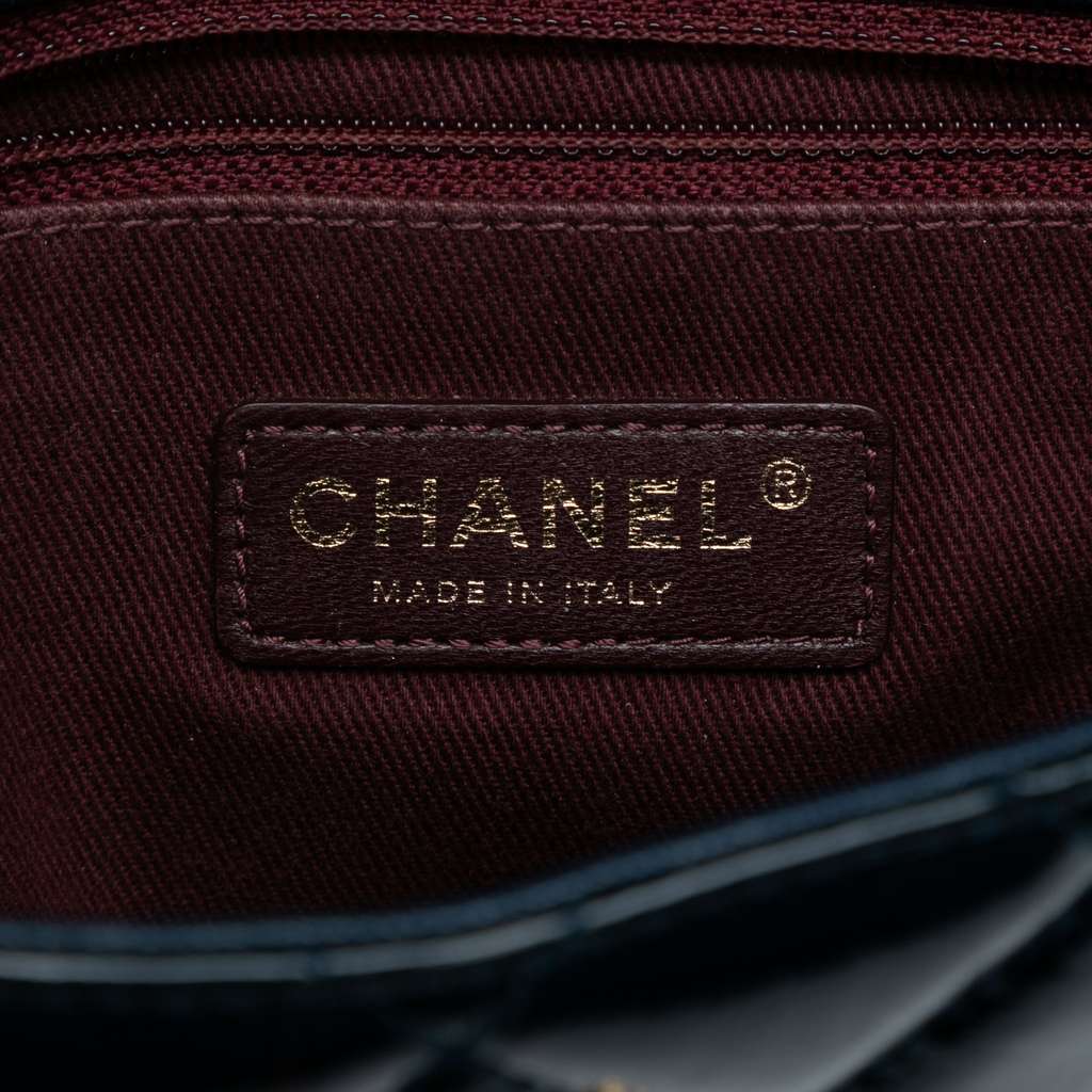 Chanel Paris-Salzburg Medium Patent Goatskin CC Eyelet Flap - Side view