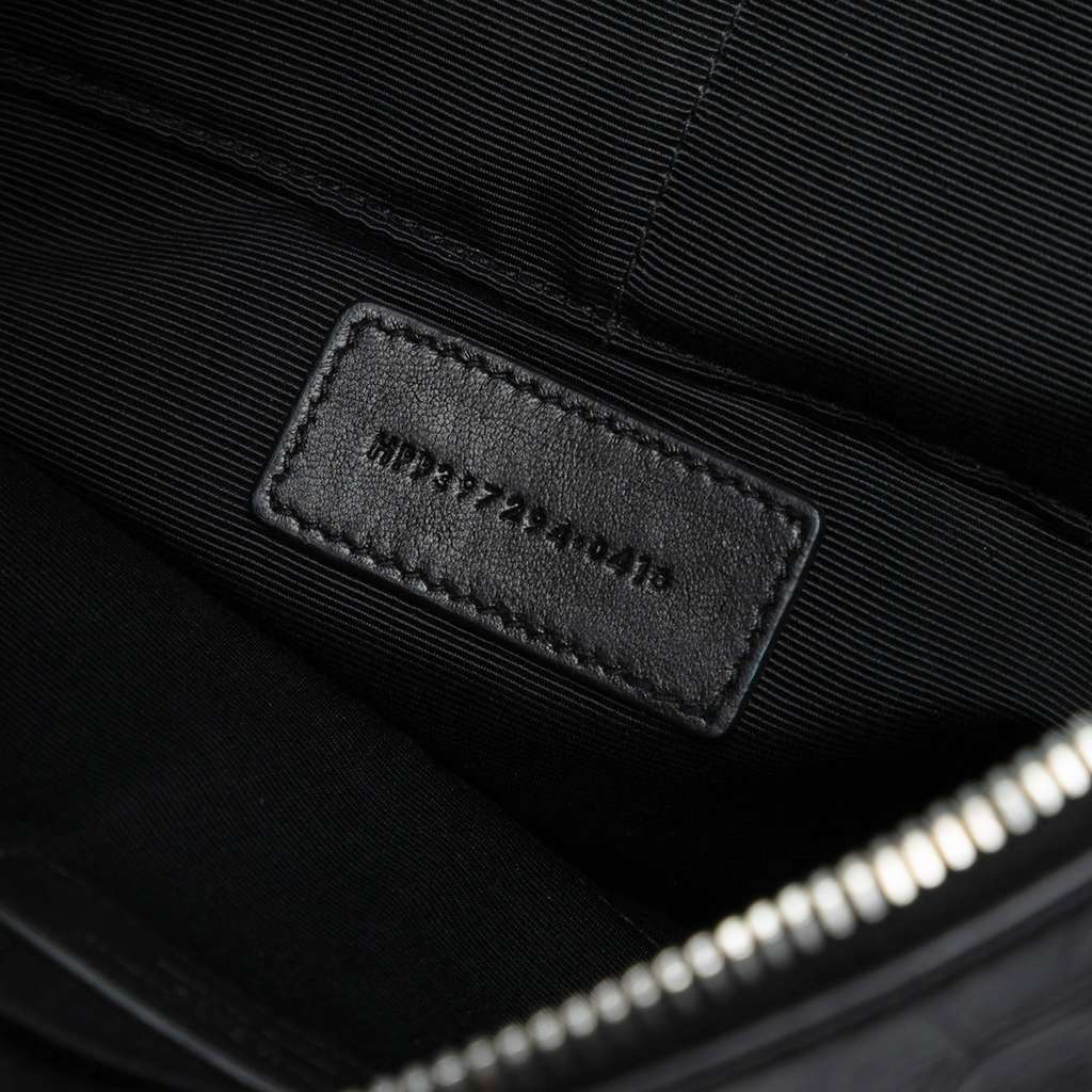 Saint Laurent Croc Embossed Leather Clutch - Detail 1