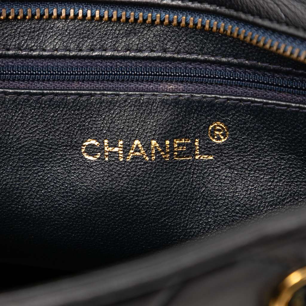 Chanel Mini Quilted Lambskin Chain Tote - Side view