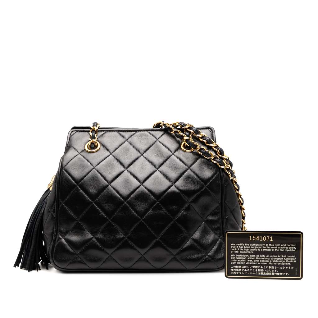 Chanel Mini Quilted Lambskin Chain Tote - Image 10