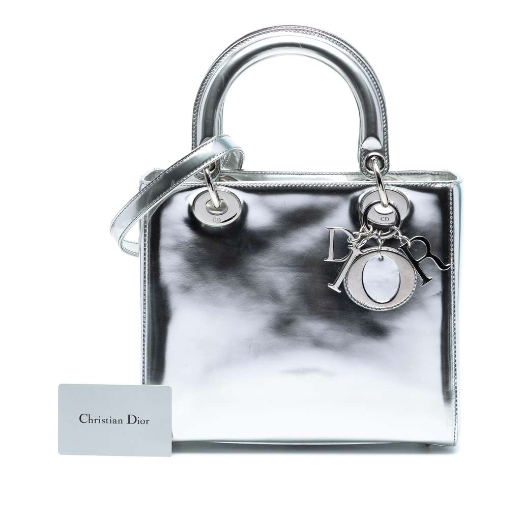 Dior Medium Metallic Patent Lady Dior - Image 10