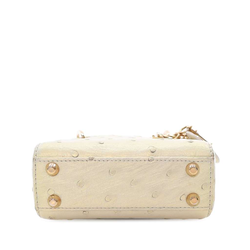 Dior Micro Iridescent Ostrich Lady Dior - 3