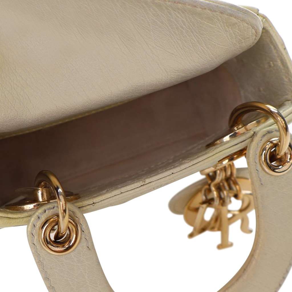 Dior Micro Iridescent Ostrich Lady Dior - 4
