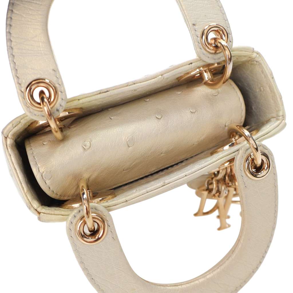 Dior Micro Iridescent Ostrich Lady Dior - 5