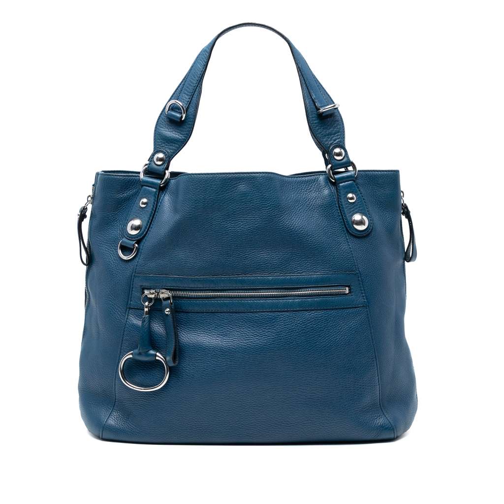 Gucci Large Leather Icon Bit Zip Tote