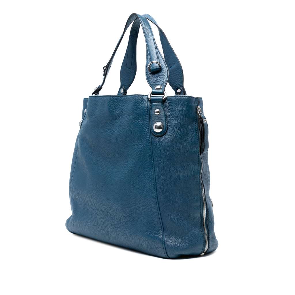 Gucci Large Leather Icon Bit Zip Tote - Back view