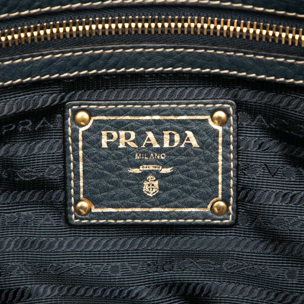 Prada Vitello Daino Zip Top Satchel - Side view