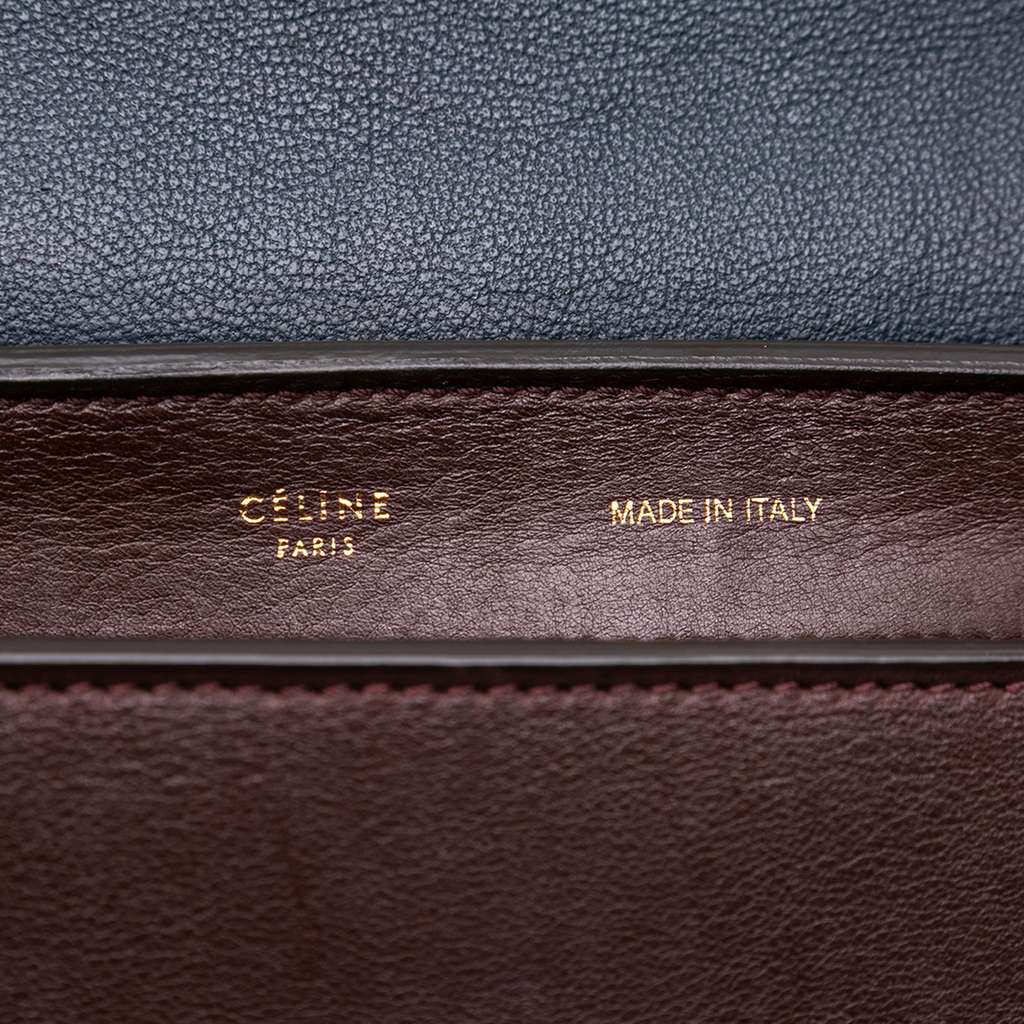 Celine Medium Tricolor Leather Trapeze Satchel - Image 14