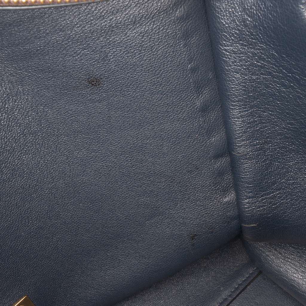 Celine Medium Tricolor Leather Trapeze Satchel - Side view