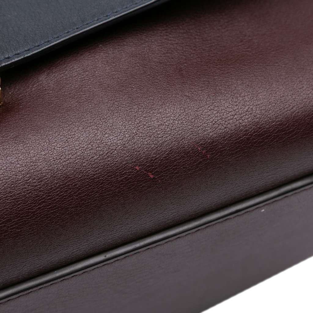 Celine Medium Tricolor Leather Trapeze Satchel - Detail 2