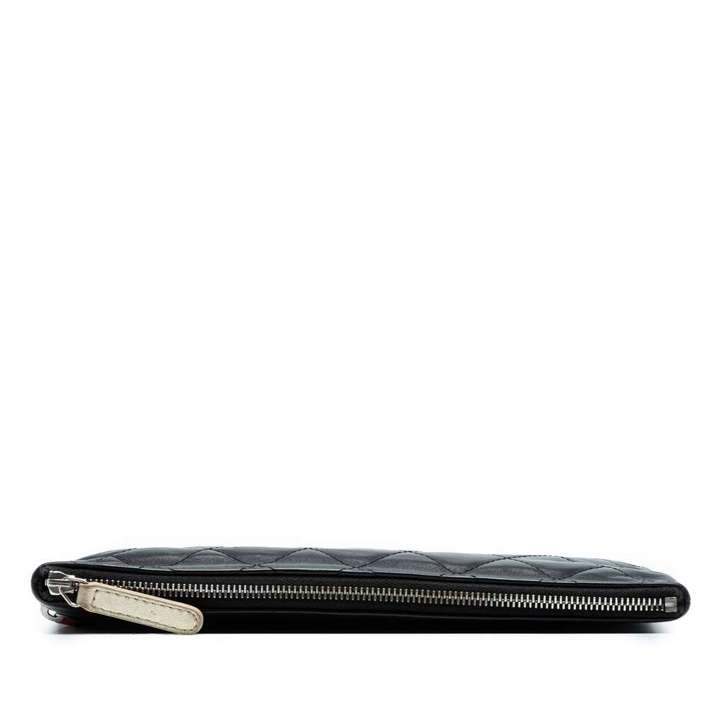 Chanel Small CC Quilted Lambskin Multi Zip Clutch - Image 6