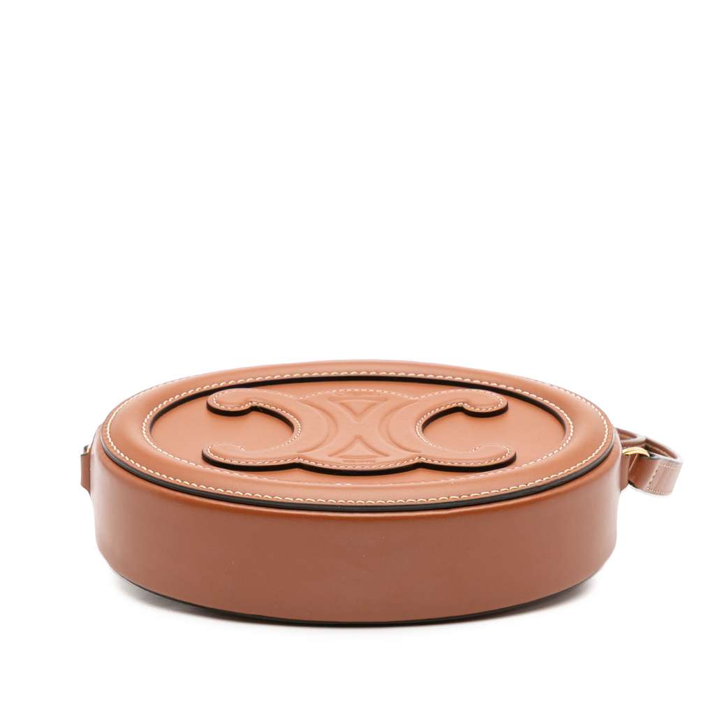 Celine Small Calfskin Cuir Triomphe Oval Crossbody - Image 6