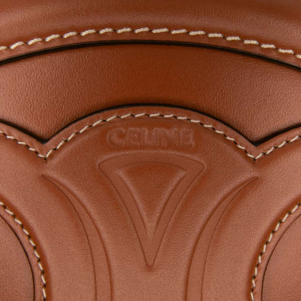 Celine Small Calfskin Cuir Triomphe Oval Crossbody - Side view