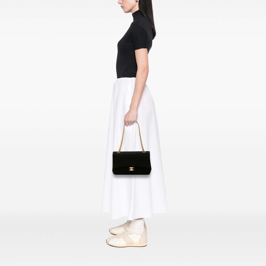 Chanel Medium Classic Jersey Double Flap - Image 10