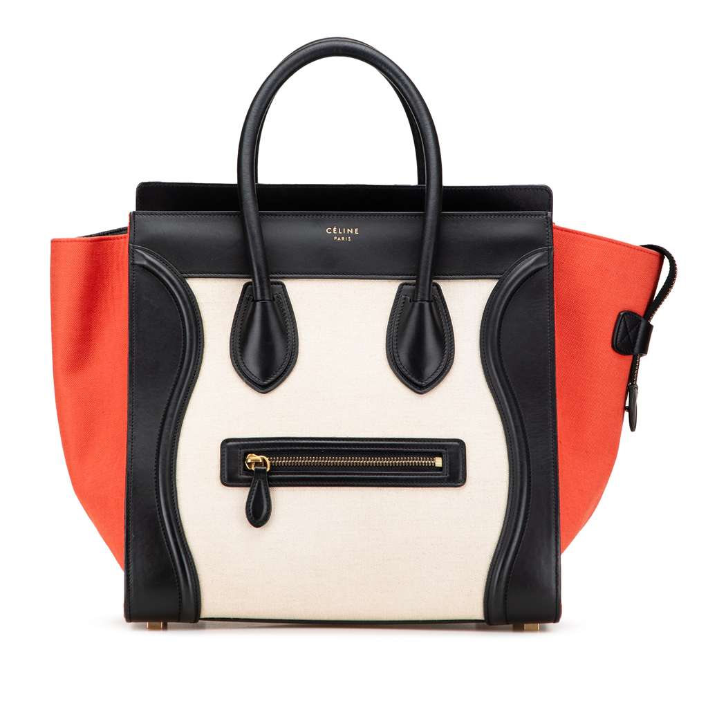 Celine Mini Canvas Tricolor Luggage Tote